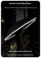 Paraguas Automático Inverso 1PCS Con Bandas Reflectantes Antiviento Y Protección UV Para Uso Diario Y Viajes - details 9