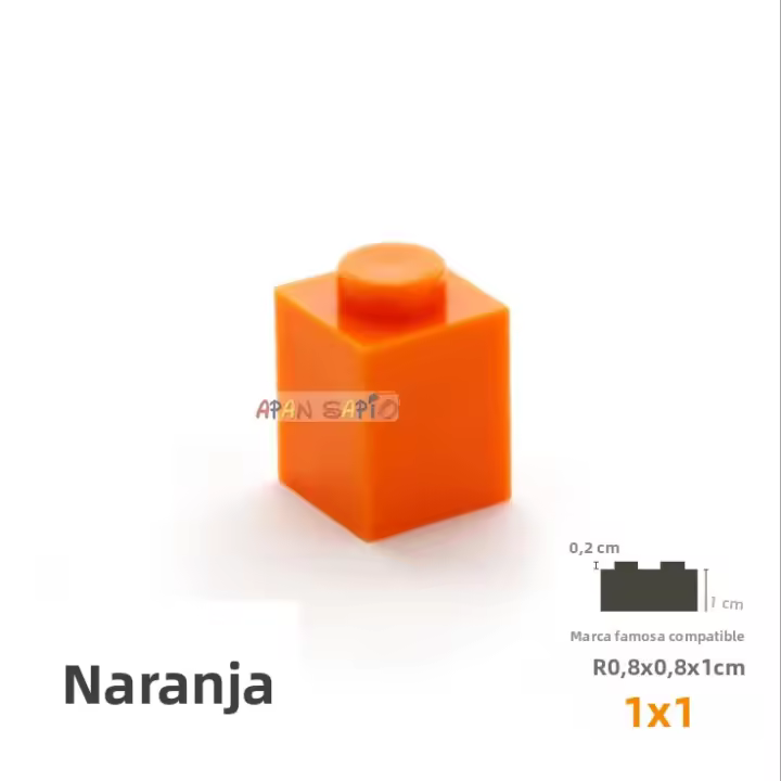 50pcs Bloques De Construcción Educativos DIY Bloques De Cuentas Gruesas 1X1 Juguetes De Artesanía Para Niños Compatible Con Marca Tamaño Pequeño Material ABS - 1