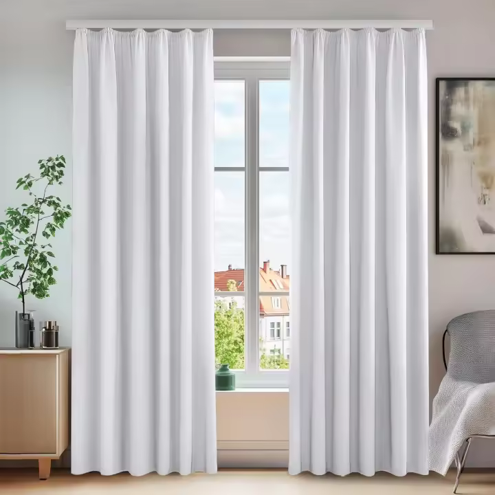 Deconovo Cortinas Termicas Aislantes Dormitorio Ventanas para Habitacion Moderna Fruncidas 2 Piezas 140x290cm Beige Oscuro - 1