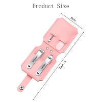 Juego De Cuchillas Para Uñas En Cuero Portátil Para Viaje Con Herramientas De Manicura Cortador De Uñas Y Oídos Tamaño 4Pcs Material Acero Inoxidable Colores Rosa Negro Verde - details 0