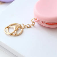 Cartera De Monedas Mini Redonda De Silicona En Colores Caramelo Para Niñas Y Mujeres Monedero Con Cierre De Cremallera Estilo Moda - details 5