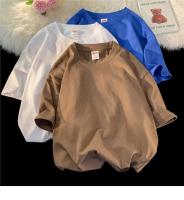 Camiseta De Algodón Para Hombre De 7.4 Oz 210gsm Color Sólido Oversized Con Mangas Cortas Estilo Casual Para El Verano Disponible Hasta 5XL - details 13