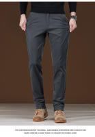 Pantalones Casuales Para Hombre 97% Algodón Negro Caqui Gris Azul Estilo Slim Recto Cierre De Cremallera Moda Pantalones Largos - details 19