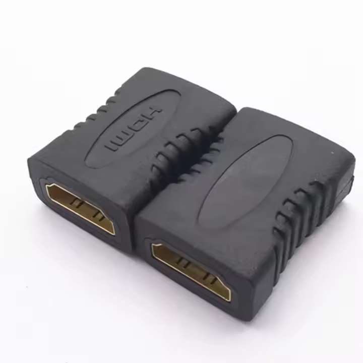 Adaptador de acoplador HDMI, paquete de 2 extensores de acoplador HDMI chapados en oro hembra a hembra 4K HDMI - 1