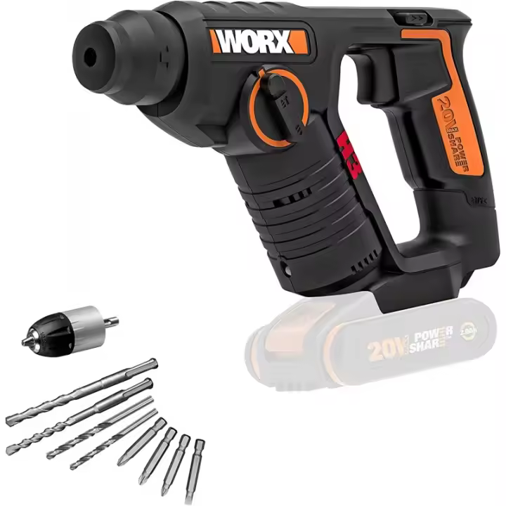 WX394.91 Worx H3 – 3 en 1 – Martillo, Taladro, Atornillador 20V (Sin batería ni cargador) - 1