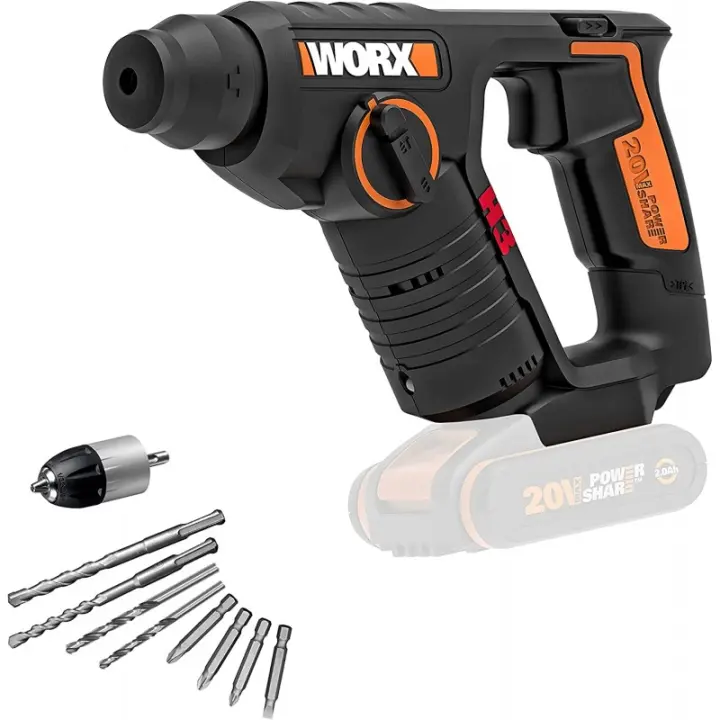 WX394.91 Worx H3 – 3 en 1 – Martillo, Taladro, Atornillador 20V (Sin batería ni cargador) - 1
