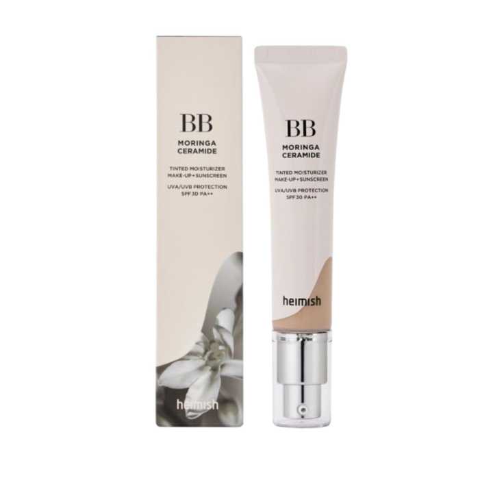 Heimish - BB Cream Moringa Ceramide de 30 ml con SPF 30 PA++ para hidratación, cobertura ligera y protección solar… — oferta en Miravia