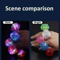 Anillo De Diamante Simulado Grande Para Eventos Grandes Anillo De Luz LED Para Fiesta Cumpleaños Halloween Colorido - details 1