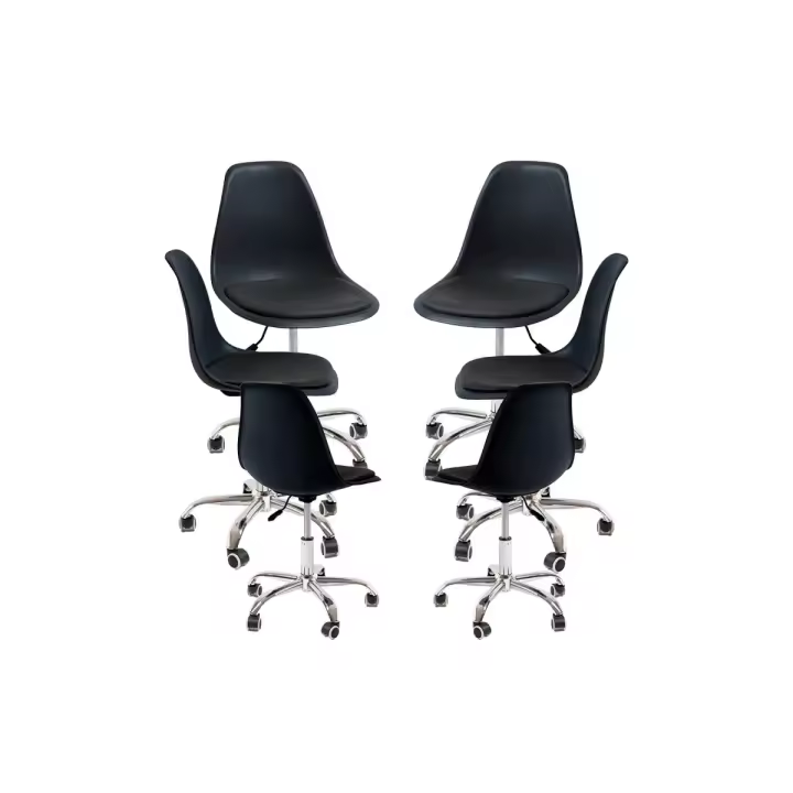 Pack 6 Sillas Dami Office - Negro - 1