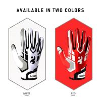 Guantes De Fútbol Profesionales Para Adultos Transpirables Antideslizantes De Béisbol Y Fútbol Americano Guantes De Mano Completo Con Palmas Ajustables Para Jóvenes - details 1
