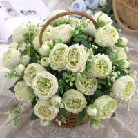 1pc Artificial Flor De Paeonia En Tela De Seda Para Decoración Falsa Flor Bouquet De Plástico Para Casamiento Fiesta En Casa - details 22
