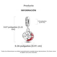 Encanto De Plata De 925 Para Pulsera Con Barco De Paseo Y Corazón Joyería Fina Para DIY Regalo Con Cuentas De Papel Y Rosas - details 122