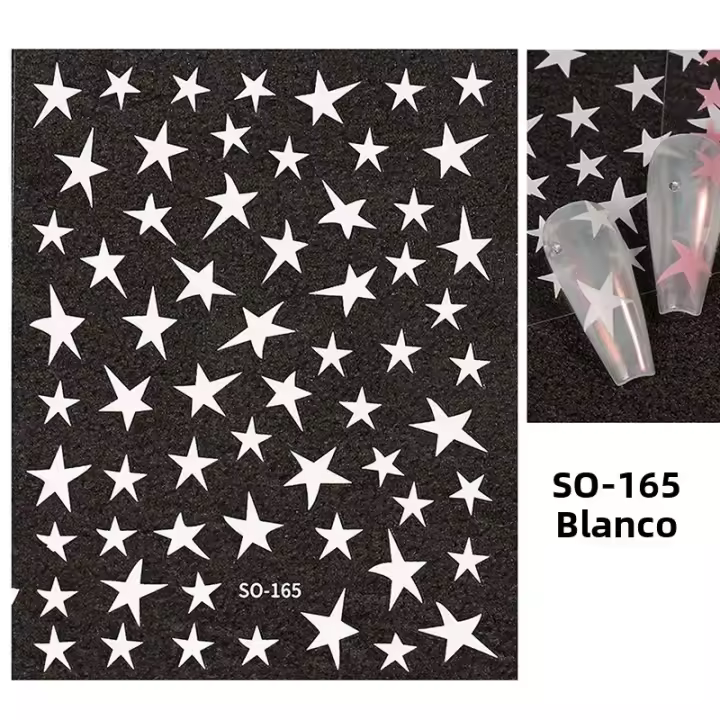 Pegatinas De Uñas 3D Estrella Y2K Para Mujeres Y Niñas Adhesivas Pentagrama Diseño De Uñas Decoración Para Manicura DIY Y Salón - 1