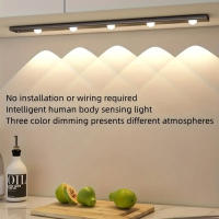 Lámpara LED Para Armario Cocina Con Sensor De Movimiento Recargable USB Iluminación De Noche Para Armario Escalera Luz De Fondo - details 1