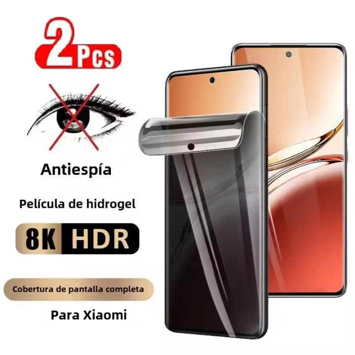 Protector De Pantalla Anti-Spy Para Xiaomi Redmi Note 10 13 pro 5G 12S 11S 10S Hydrogel Film HD Privacidad 2Pcs - 1