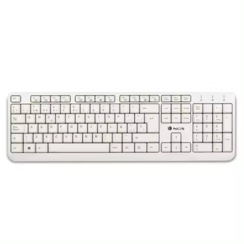 Ngs spike teclado usb - 12 teclas multimedia - cable de 1.40m - color blanco - 1