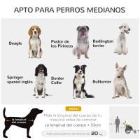 Pawhut Remolque Bicicleta Perros Carro Cochecito para Transporte Mascota 2 en 1 con Barra de Paseo Amortiguador Rueda Giratoria 360° Reflectores Carga Máx. 30kg - details 3
