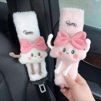 1pc ProteCTOR DE CINTURÓN DE SEGURIDAD COJIN DE HombRO De OVEJA RABIA DISEño DE Oso Dibujos ANIMados Felpa Suave Universal Para Coche - details 3