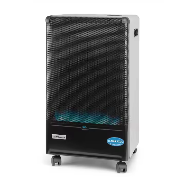 ESTUFA GAS PROPANO / BUTANO CERÁMICA 3500W COLOCACIÓN SUELO ORBEGOZO HBF 95  | EFECTO FUEGO, LLAMA AZUL, MICA, HASTA 30 M², NEGRO, BURDEOS - 1