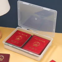 Caja De Almacenamiento Para Archivos De Plástico Organizador Transparente Cuadrada A4 Caja De Escritorio Protegida Contra Polvo - details 8