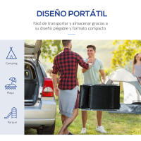 Outsunny Tumbona Plegable Respaldo Ajustable a 7 Niveles con Almohada Texteline Resistente Relax en Exterior Piscina Terraza Camping 137x63.5x100.5cm Acero - details 5