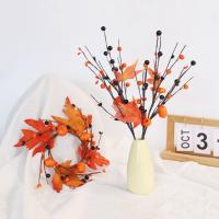 Plantas Artificiales De Calabaza Y Hojas De Maple Para Decoración De Halloween Arreglo Floral Para Sala De Estar Festivales Y Fotografía De Props - details 6