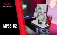 Mars Gaming MPS5-B2 Soporte RGB para PS5 Slim Estándar y Digital, 1x Ventilador, Cargador Doble de Mandos, Soporte PS5 con Iluminación Neón RGB, Organizador Videojuegos + Soporte Auriculares, Base Stand PS5 Blanca - details 0