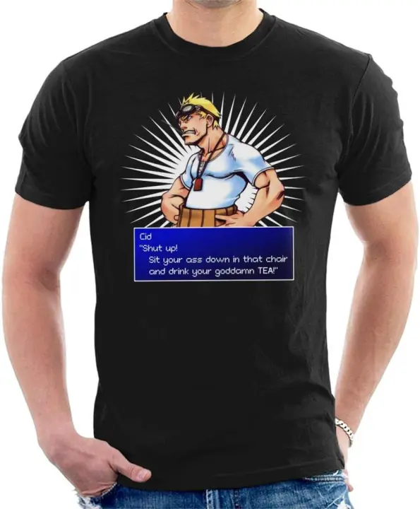 CID Shut Up Quote Final Fantasy VII camiseta para hombre - 1