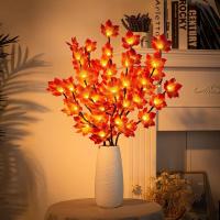 Luz De Hoja De Arce Roja Simulada Con 20 LED Para Decoración De Hogar Y Navidad Fácil De Instalar Sin Cable Potenciada Por Batería - details 4