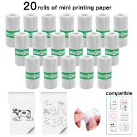 Papel Térmico Blanco Para Impresora Mini 20 Rollos Autoadhesivo Para Fotos/Checklist/Notas Impresión De Texto Negro 57x25mm - details 3