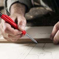 Lápiz De Carpintero Sólido Recargable Para Madera Vidrio Metal Herramienta De Marcado Para Carpintería Arquitectura Kit De Pencils Mecánicos Con Agujero Profundo - details 6