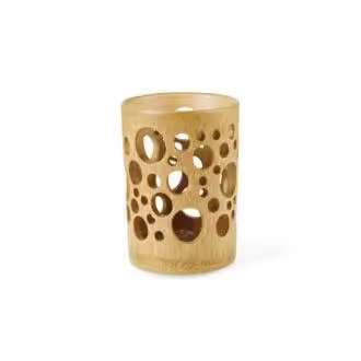 CA Portacepillos de bambú Sollbry, portacepillos para baños, accesorios de madera de bambú para cepillos de dientes, brochas de maquillaje, lápices (m - 1
