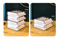 Organizador De Nevera De Dos Niveles Para Huevo Caja De Almacenamiento De Huevos Tipo Cajón Organizador De Cocina Para Nevera - details 6
