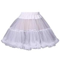 Falda De Tul Rizada Corta Para Mujeres Y Niñas En Color Sólido Y Voluminosa Falda De Tul Burbuja Puffy Media Falda Crinolina Para Prom Sin Anillo - details 3