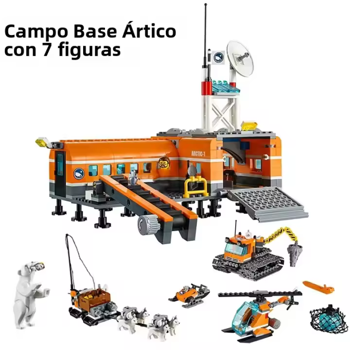 Bloques De Construcción De La Serie Ciudad Aventura Arktik Icebreaker Barco Motocicleta Avión Juguete De Bloques De Plástico Compatible Con Lego Regalo De Navidad Para Niños - 1