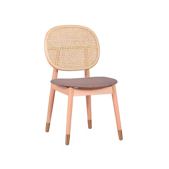 Nest Dream - Silla en madera de haya y ratán natural con cojín de algodón - Marsh - 1