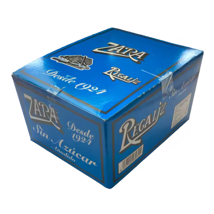 Zara Regaliz Sin Azúcar en Barritas Caja de 100 ud (600 g) Sin Conservantes ni Colorantes - 1