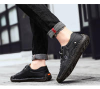 Zapatos Casuales Para Hombre Cuero Mocasines De Caminar Al Aire Libre 2021 Moda Casual Vacaciones Suaves Para Conducir Zapatos De Hombre - details 24