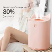 Humidificador de aire pequeño de 9,88*5,95 pulgadas, apagado automático las 24 horas, alimentación por USB, difusor de aroma ultrasónico de 3 litros, 7 colores, silencioso, 2 boquillas, 3 modos, adecuado para dormitorios, oficinas y automóviles - details 6