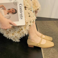 Zapatos Mary Jane de Tacón Bajo para Mujeres Vintage Zapatos de Cintura Gruesa con Anillo - details 5