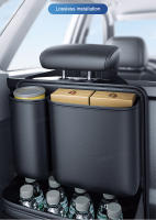 Organizador De Maletero De Coche SEAMETAL Bolsa De Almacenamiento Para Asiento Trasero Con Gancho Y Enchufe PU Resistente Al Desgaste Para SUV/MPV/Truck Negro Con 4 Bolsillos Y Soporte Para Paraguas - details 14