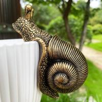 Estatua De Caracol Vintage En Bronce Jardín Decoración Resina Arte Patio Exterior Ornaメント Para Valla Del Jardín - details 1