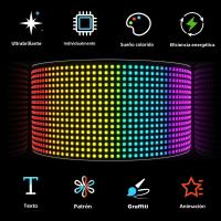Panel De Matriz LED Del Ojo Del Diablo Con Control Remoto Y APP Iluminación LED Para Coche Camión Pantalla Animada En La Ventosa Del Parabrisas - details 12