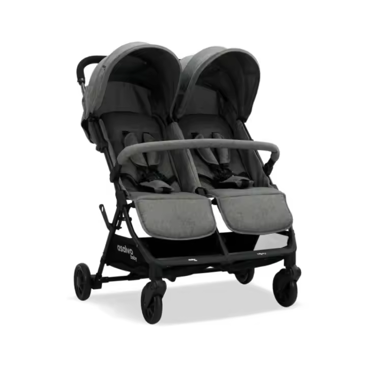 Carrinho de gémeos Asalvo Double Henry Grey - 1