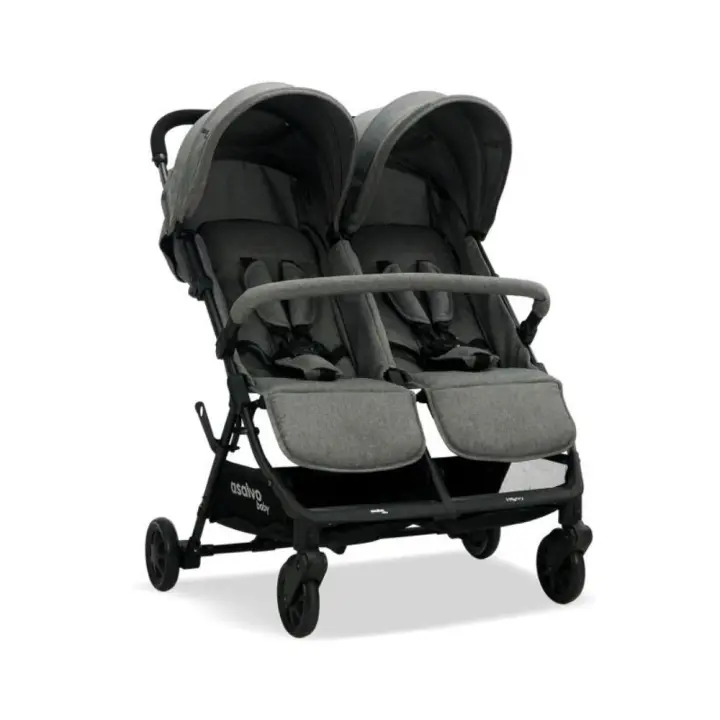 Carrinho de gémeos Asalvo Double Henry Grey - 1