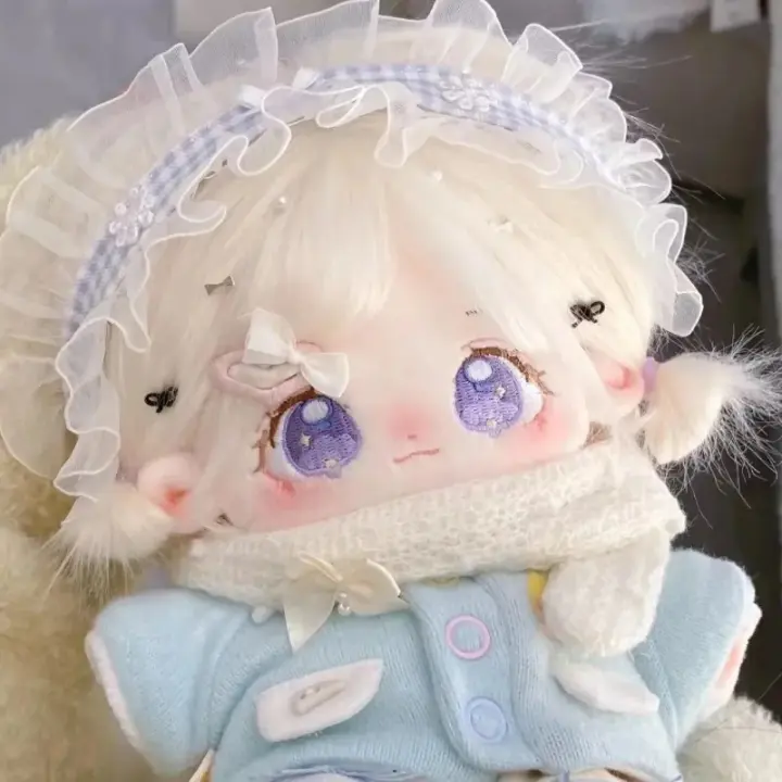 Muñeca De Peluche De 20cm Para Niñas Muñeco De Algodón Para Decoración Y Vestir DIY Regalo De Cumpleaños Para Niñas Y Niños - 1