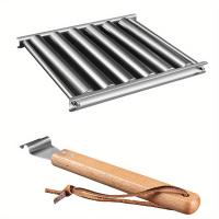 Soporte De Salsicías Para Barbacoa En Acero Inoxidable Ruedas Para BBQ Picnic Camping Accesorios De Barbacoa Para Cocina Doméstica Resistente Al Calor Fácil De Limpiar - details 10