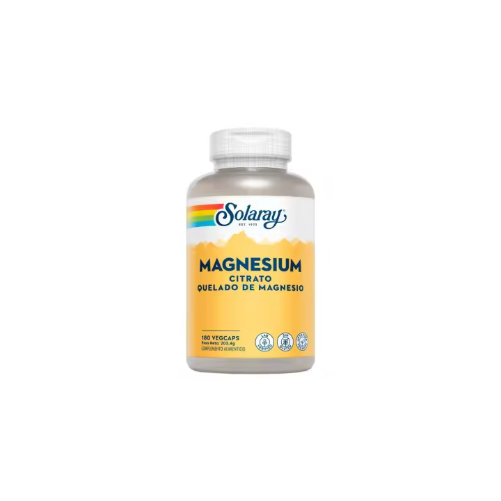 Solaray Big Citrato Magnesio 180 Vegicaps - 1