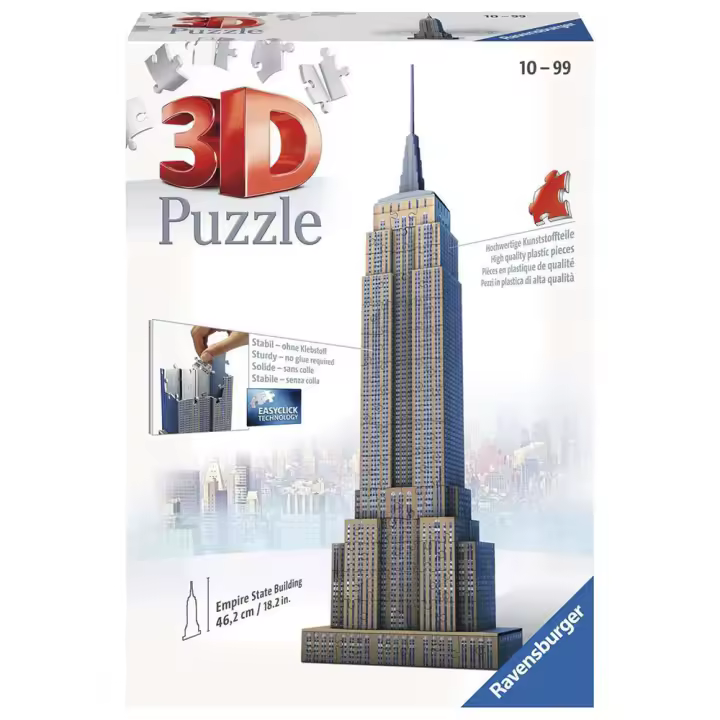 Puzzle 3DEmpire State Building 216 Piezas, Ravensburger, 12553 - 1