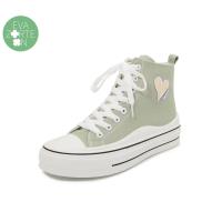 Eva Zorteon- Zapatillas Deportivas Abotinada de Lona para Mujer - Estilo Bamba con Material Textil y Cierre de Cordones - details 3
